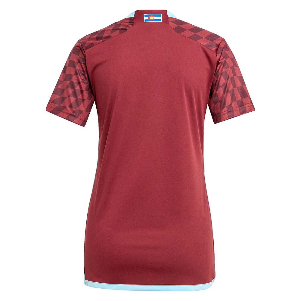 Women's adidas  Burgundy Colorado Rapids 2024 One Flag Kit Replica Jersey