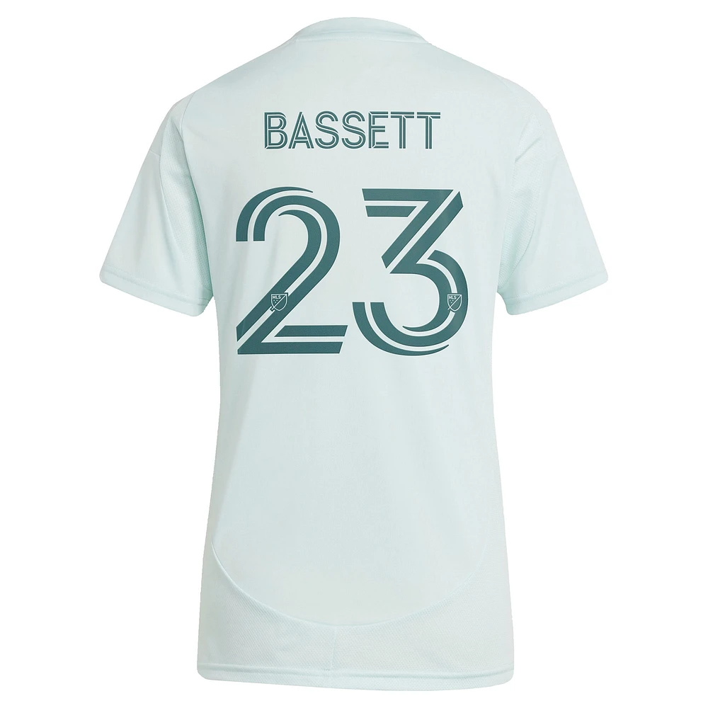Women's adidas Cole Bassett Green Colorado Rapids 2025 Headwaters Replica Player Jersey