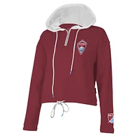 Women's Stadium Essentials Burgundy Colorado Rapids Game Plan Quarter-Zip Hoodie