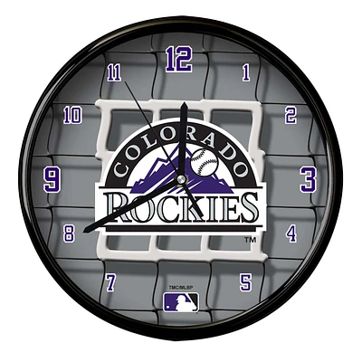Horloge de filet d'équipe 12'' des Rocheuses du Colorado