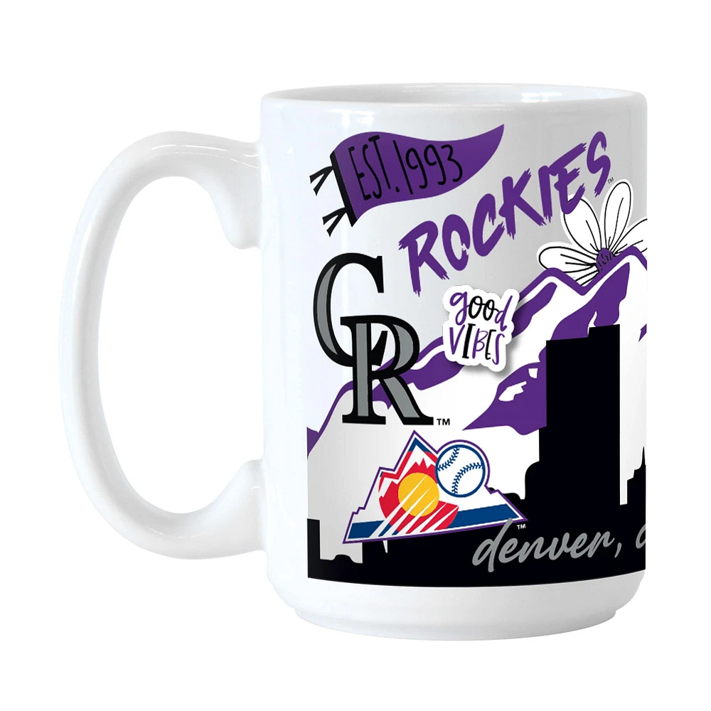 Colorado Rockies 15oz. Native Ceramic Mug