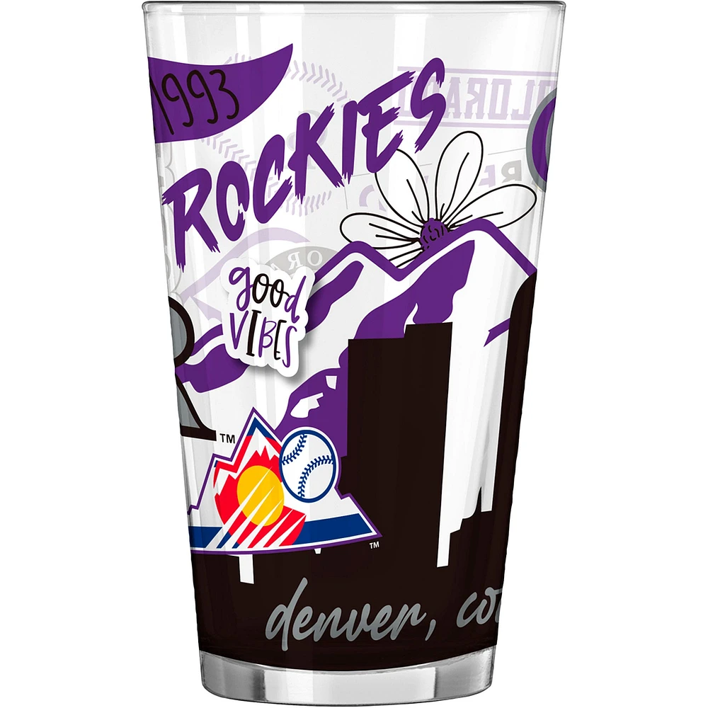 Rocheuses du Colorado 16 oz. Verre à pinte indigène
