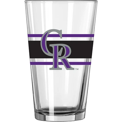 Colorado Rockies 16oz. Stripe Pint Glass