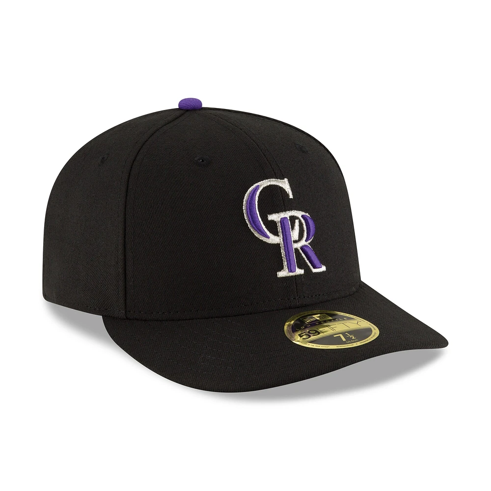 Colorado Rockies New Era Game Authentic Collection On-Field Low Profile 59FIFTY - Fitted Hat Black