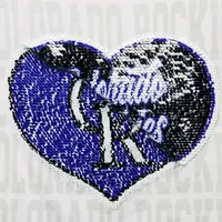 Girls Youth New Era White Colorado Rockies Flip Sequin Heart Crop Top