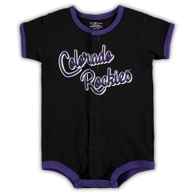 Barboteuse Power Hitter noire des Colorado Rockies pour bébé