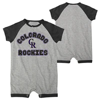 Barboteuse à boutons-pression raglan base supplémentaire Colorado Rockies gris chiné pour bébé