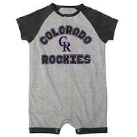Barboteuse à boutons-pression raglan base supplémentaire Colorado Rockies gris chiné pour bébé