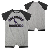 Barboteuse à boutons-pression raglan base supplémentaire Colorado Rockies gris chiné pour bébé