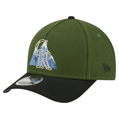 Men's New Era Dark Green Colorado Rockies City Feature 9FORTY A-Frame Adjustable Hat