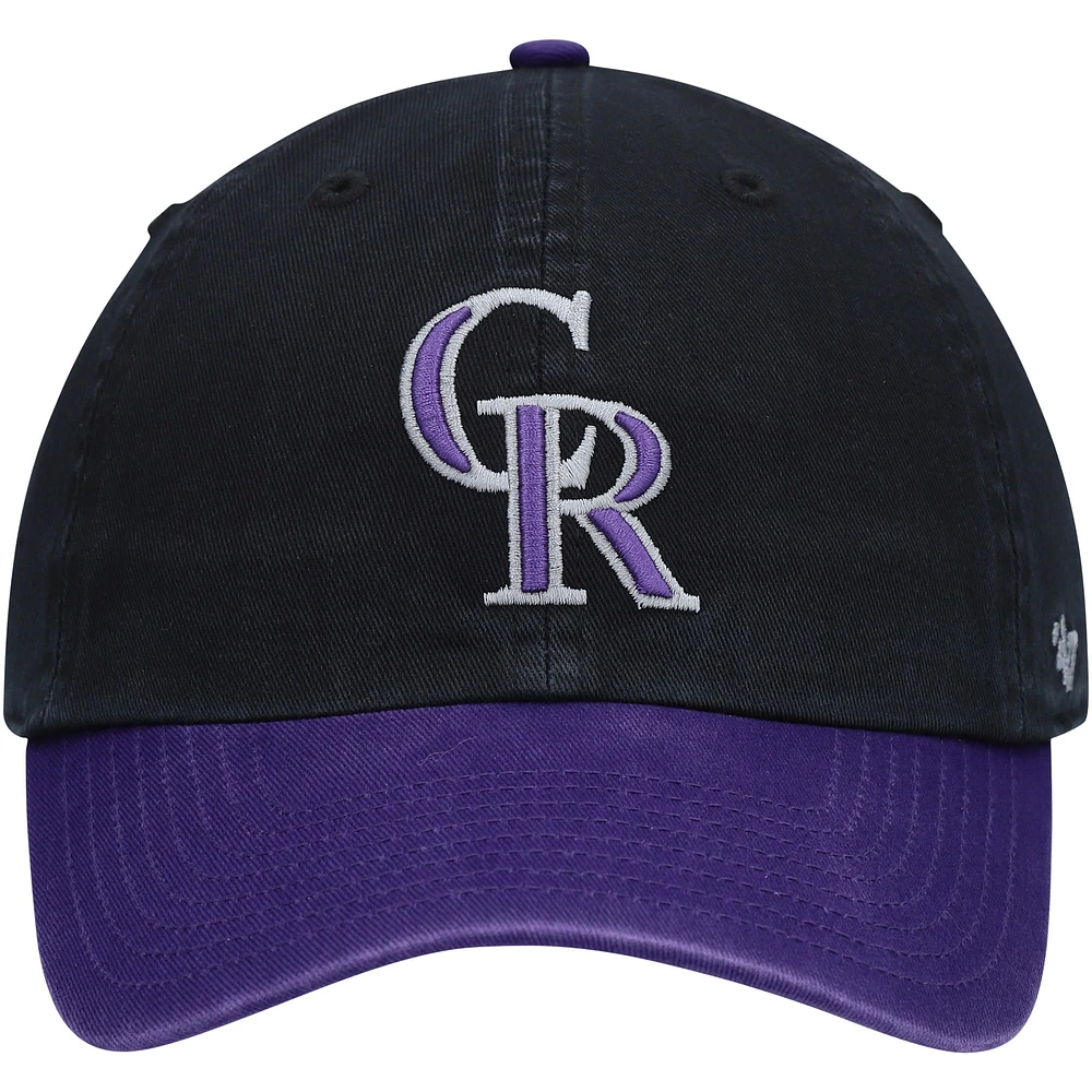 Men's '47 Black Colorado Rockies Clean Up Adjustable Hat