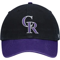 Men's '47 Black Colorado Rockies Clean Up Adjustable Hat