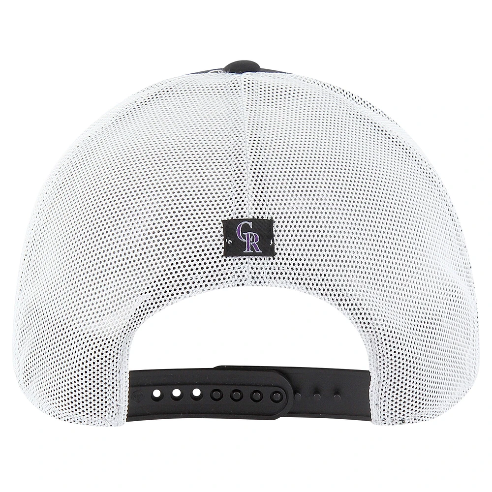 Men's '47 Black Colorado Rockies Downburst Trucker Adjustable Hat