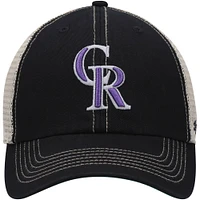 Men's '47 Black Colorado Rockies Trawler Clean Up Trucker Snapback Hat
