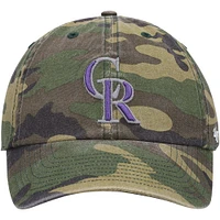Men's '47 Camo Colorado Rockies Team Clean Up Adjustable Hat