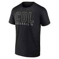 Men's Fanatics Black/White Colorado Rockies Two-Pack Combo T-Shirt Set