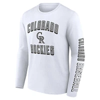 Men's Fanatics Black/White Colorado Rockies Two-Pack Combo T-Shirt Set