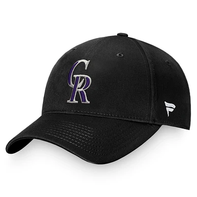 Men's Fanatics Black Colorado Rockies Core Adjustable Hat