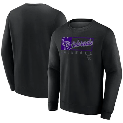 Sweat-shirt en polaire Focus Fanatics pour hommes, noir, Colorado Rockies