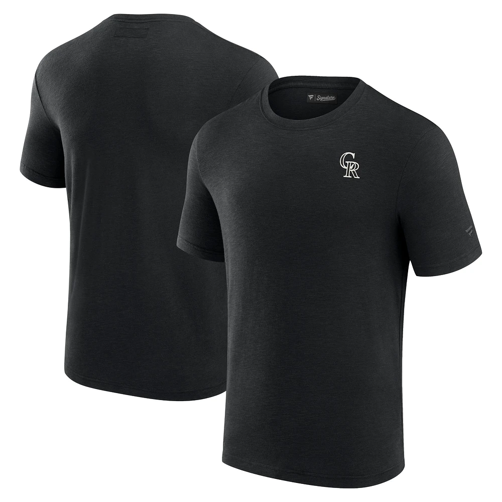 T-shirt noir à manches courtes en modal Fanatics Colorado Rockies pour hommes