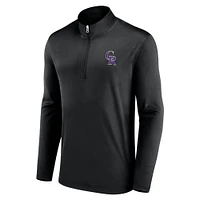 Men's Fanatics Black Colorado Rockies Underdog Mindset Quarter-Zip Jacket