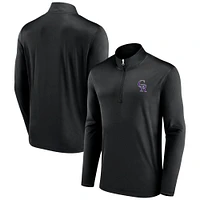 Men's Fanatics Black Colorado Rockies Underdog Mindset Quarter-Zip Jacket