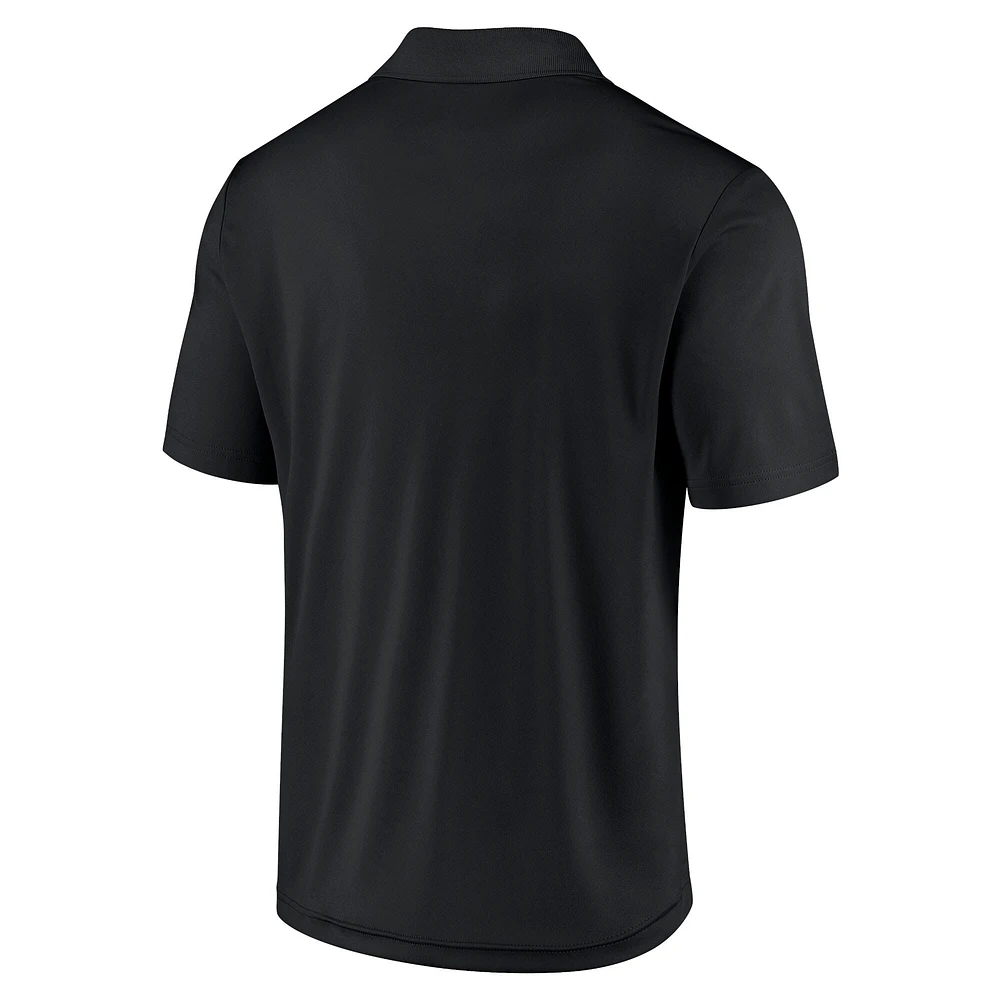 Polo noir Fanatics pour hommes des Rockies du Colorado avec séquence de victoires
