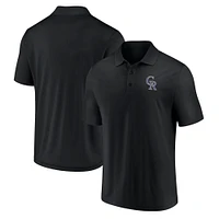 Polo noir Fanatics pour hommes des Rockies du Colorado avec séquence de victoires