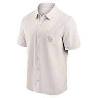 Men's Fanatics Cream Colorado Rockies Front Office Button-Up Shirt