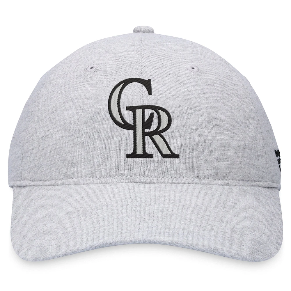 Men's Fanatics Gray Colorado Rockies Logo Adjustable Hat