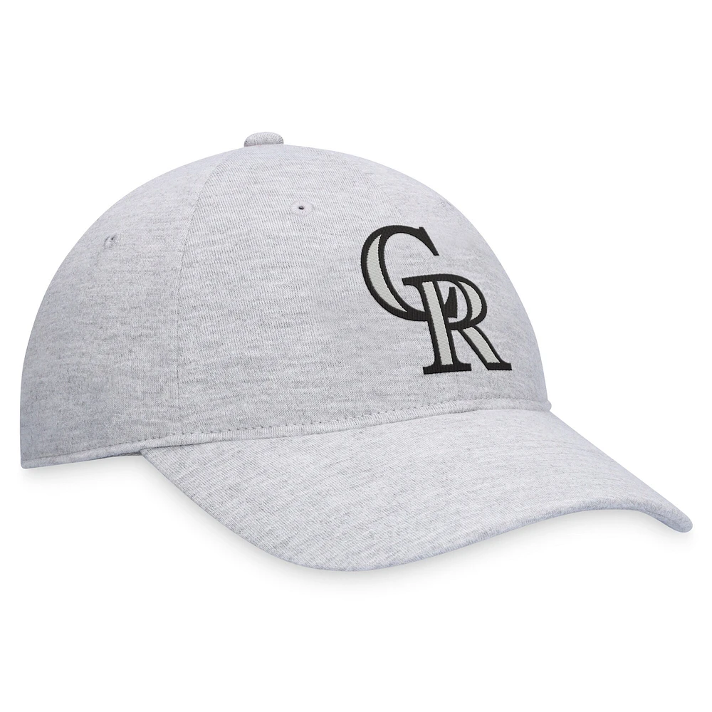 Men's Fanatics Gray Colorado Rockies Logo Adjustable Hat