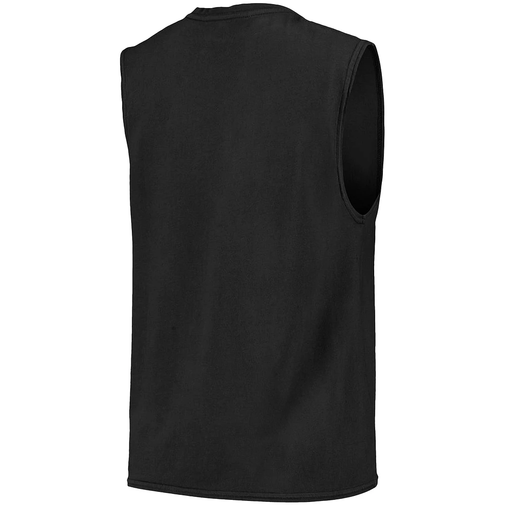 Débardeur Majestic Threads noir Colorado Rockies Softhand Muscle pour homme
