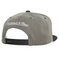 Men's Mitchell & Ness Gray Colorado Rockies Basic Flip Snapback Hat