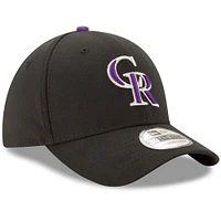 Men's New Era Black Colorado Rockies Game Team Classic 39THIRTY Flex Hat