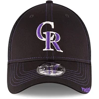 Men's New Era Black Colorado Rockies Logo Neo 39THIRTY Flex Hat