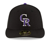Men's New Era Black Colorado Rockies National Baseball Hall of Fame Low Profile 59FIFTY Fitted Hat