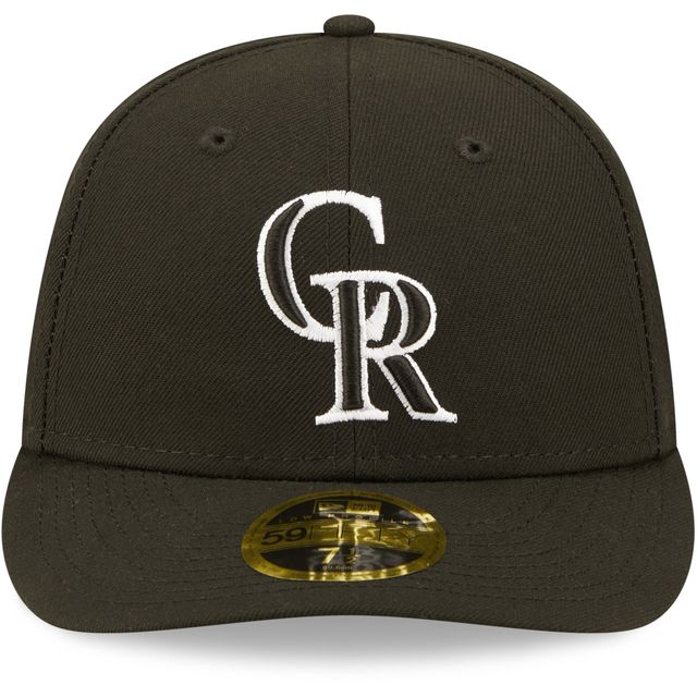 Casquette ajustée 59FIFTY à profil bas Colorado Rockies de New Era pour homme, noir et blanc
