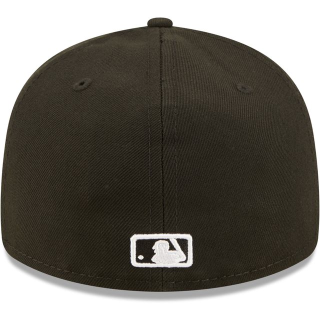 Casquette ajustée 59FIFTY à profil bas Colorado Rockies de New Era pour homme, noir et blanc