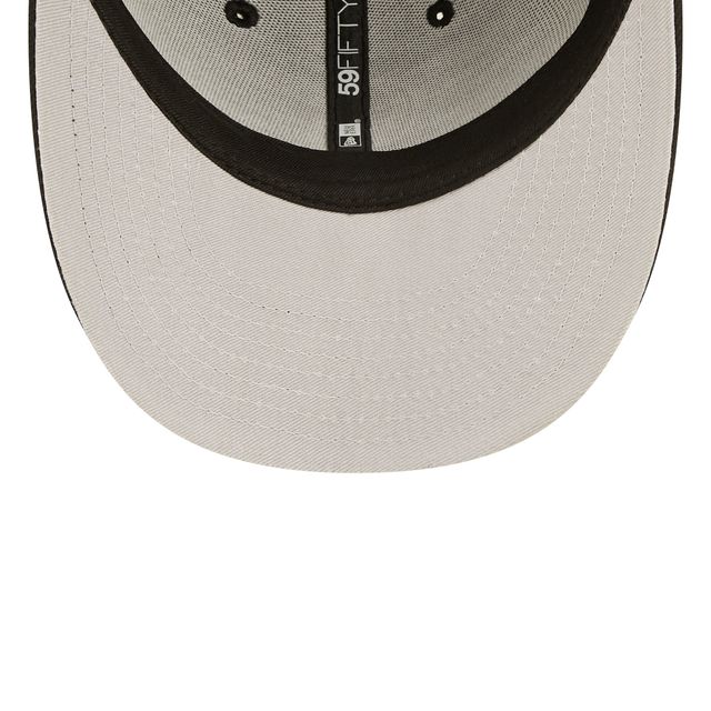 Casquette ajustée 59FIFTY à profil bas Colorado Rockies de New Era pour homme, noir et blanc