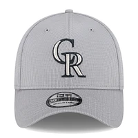 Men's New Era Gray Colorado Rockies Active Pivot 39THIRTY Flex Hat