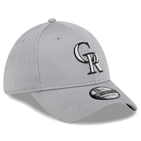 Men's New Era Gray Colorado Rockies Active Pivot 39THIRTY Flex Hat