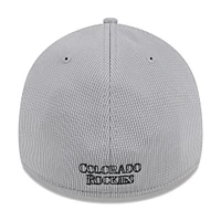 Men's New Era Gray Colorado Rockies Active Pivot 39THIRTY Flex Hat