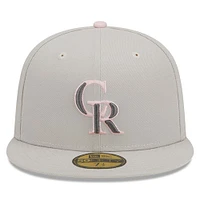 Casquette ajustée New Era Colorado Rockies 2023 pour la fête des mères sur le terrain 59FIFTY homme