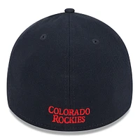 Casquette 39THIRTY Flex Fit New Era pour homme, Colorado Rockies, bleu marine, 2023 Fourth of July