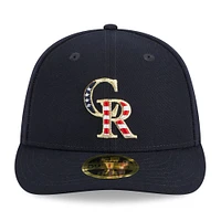 Men's New Era  Navy Colorado Rockies 2023 Fourth of July Low Profile 59FIFTY Fitted Hat