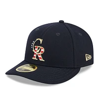 Men's New Era  Navy Colorado Rockies 2023 Fourth of July Low Profile 59FIFTY Fitted Hat