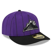 Men's New Era  Purple Colorado Rockies 2025 Batting Practice Low Profile 59FIFTY Fitted Hat
