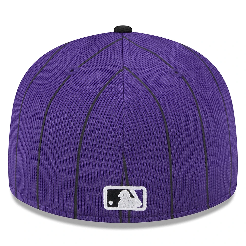 Men's New Era  Purple Colorado Rockies 2025 Batting Practice Low Profile 59FIFTY Fitted Hat