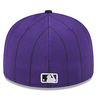 Men's New Era  Purple Colorado Rockies 2025 Batting Practice Low Profile 59FIFTY Fitted Hat
