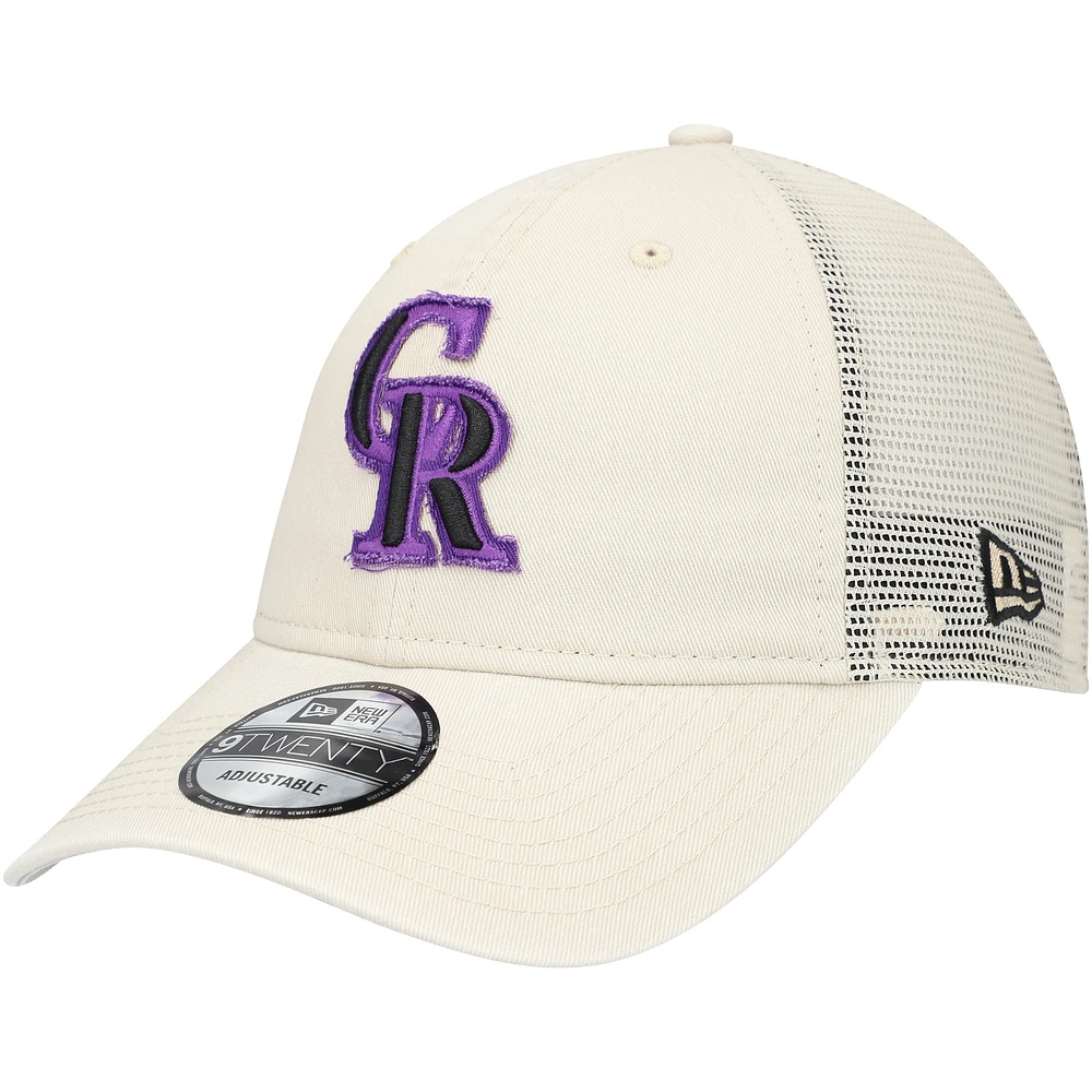 Casquette de camionneur réglable New Era Stone Colorado Rockies Game Day 9TWENTY pour hommes